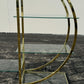 Vintage 1970s Circular Brass & Glass Room Divider Étagère – Mid-Century Modern