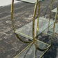 Vintage 1970s Circular Brass & Glass Room Divider Étagère – Mid-Century Modern