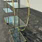Vintage 1970s Circular Brass & Glass Room Divider Étagère – Mid-Century Modern