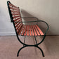 Camila Bench – Italian Postmodern Folding Wood & Metal Seating, 1984