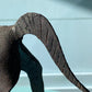 Brutalist Tribal Folk Wrought Iron Horse Figure 1950s Head Bowed