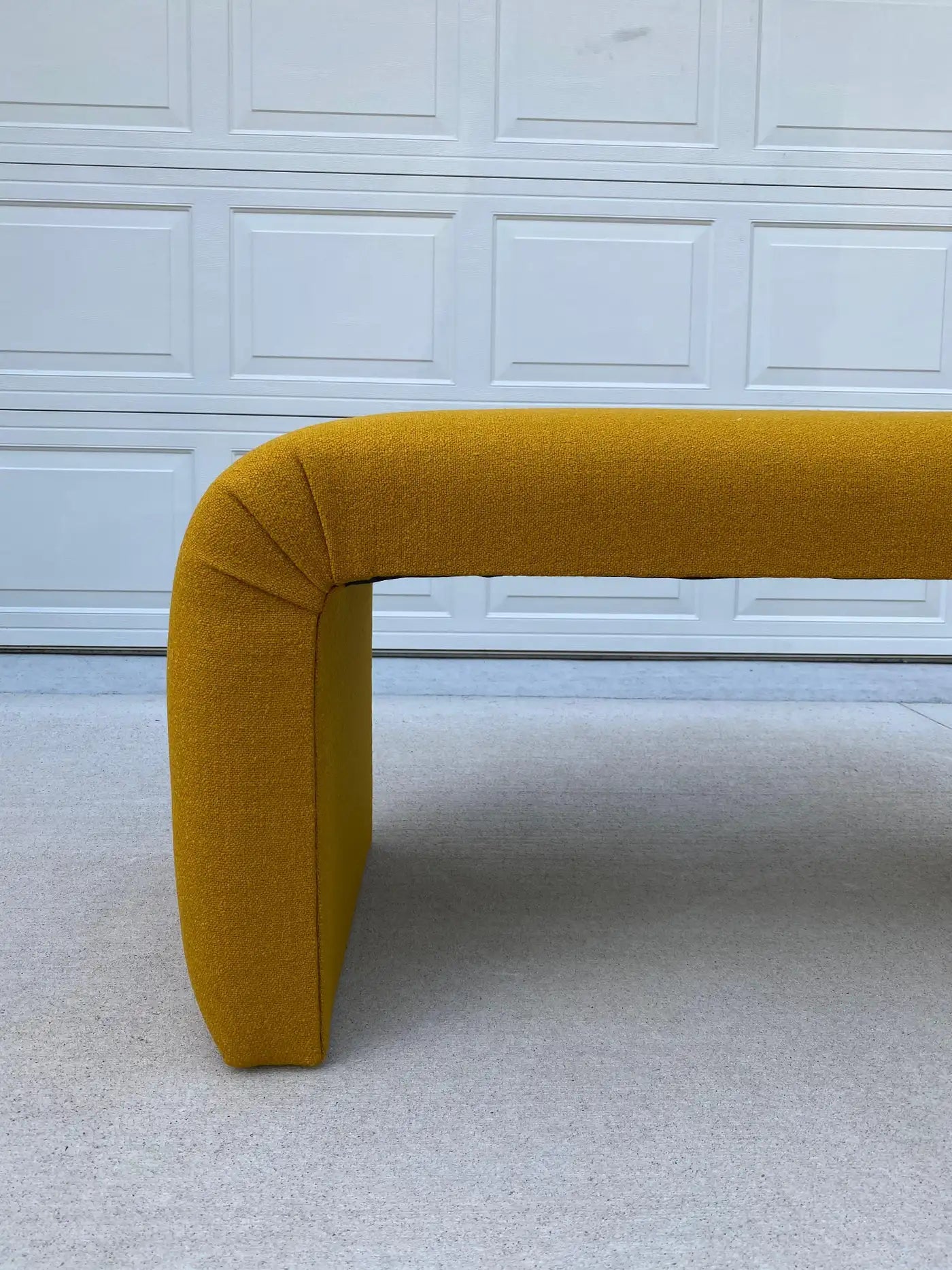 Aria Waterfall Bench in Bright Yellow Wool