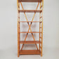 Scandinavian Modern Beech Wood Bookcase – 1970s Adjustable Shelving