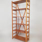 Scandinavian Modern Beech Wood Bookcase – 1970s Adjustable Shelving