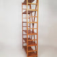 Scandinavian Modern Beech Wood Bookcase – 1970s Adjustable Shelving