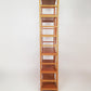 Scandinavian Modern Beech Wood Bookcase – 1970s Adjustable Shelving