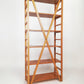 Scandinavian Modern Beech Wood Bookcase – 1970s Adjustable Shelving