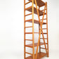 Scandinavian Modern Beech Wood Bookcase – 1970s Adjustable Shelving