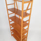 Scandinavian Modern Beech Wood Bookcase – 1970s Adjustable Shelving