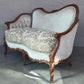 Pair of Victorian Carved Walnut Button Back Sofa