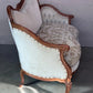 Pair of Victorian Carved Walnut Button Back Sofa