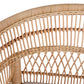 Set of Six Rattan and Wooden Armchairs with Beige Cushions