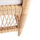 Set of Six Rattan and Wooden Armchairs with Beige Cushions