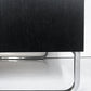 Contemporary Ebonized Wood & Chrome Credenza – 2 Doors, 3 Drawers