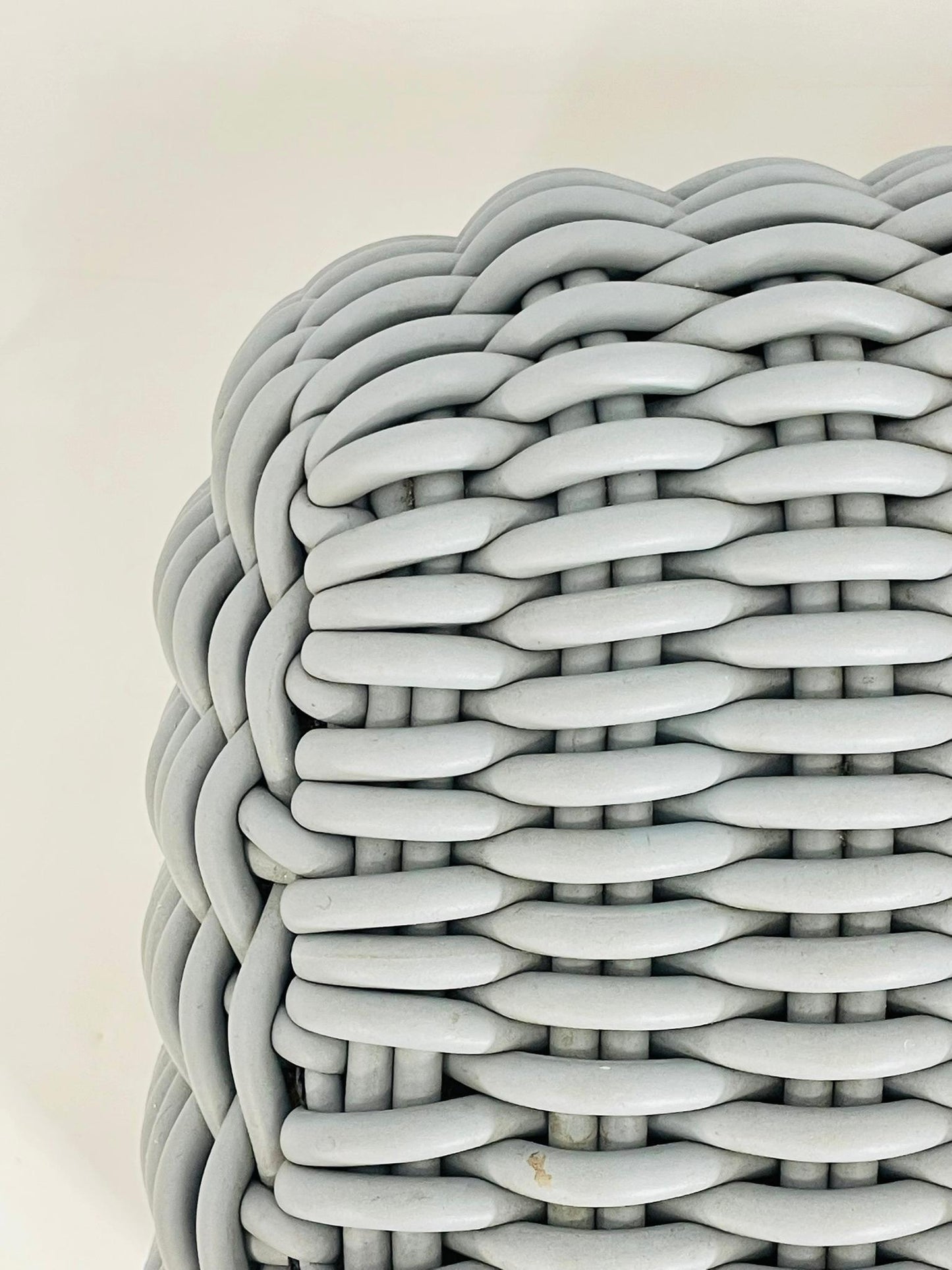 Modern Outdoor Bench – Glacier Woven Design, Weather-Resistant, 21st Century