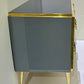 Bespoke Italian Multi-Color Glass & Brass 6-Drawer Modern Dresser
