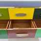 Bespoke Italian Multi-Color Glass & Brass 6-Drawer Modern Dresser