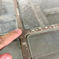 Mid-Century Modern Aluminum Patio Set with Glass Top Table and Four Chairs