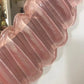 Large Oval Pink Murano Glass Mirror