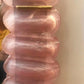 Large Oval Pink Murano Glass Mirror
