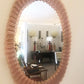 Large Oval Pink Murano Glass Mirror