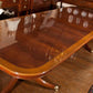 Custom English Flame Mahogany Double Pedestal Dining Table