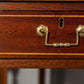 English Shaped Top Mahogany Writing Table with Inlaid Satinwood and Tooled Leather