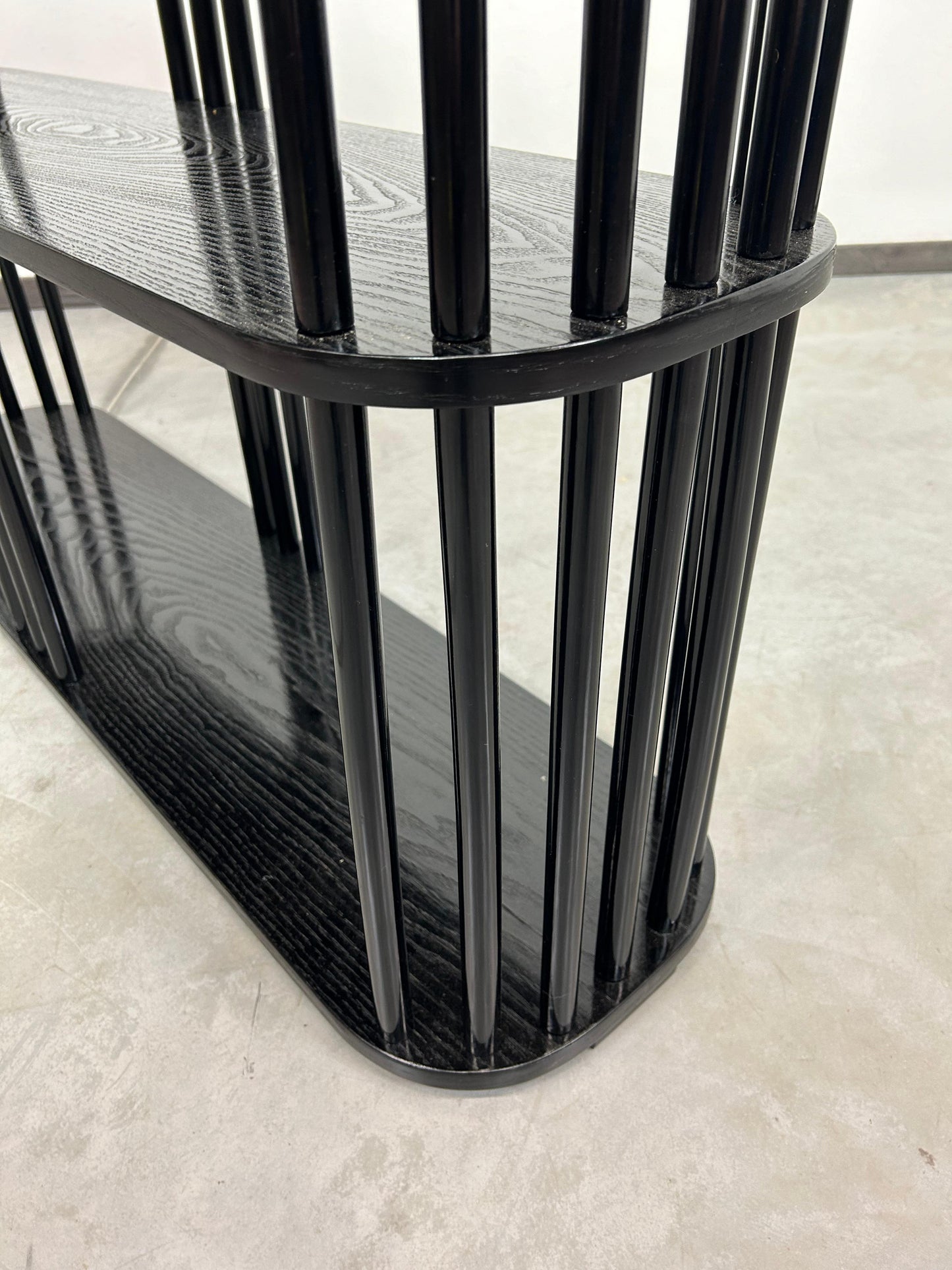 Black Art Deco Étagère – 1920s Beech Wood, Restored