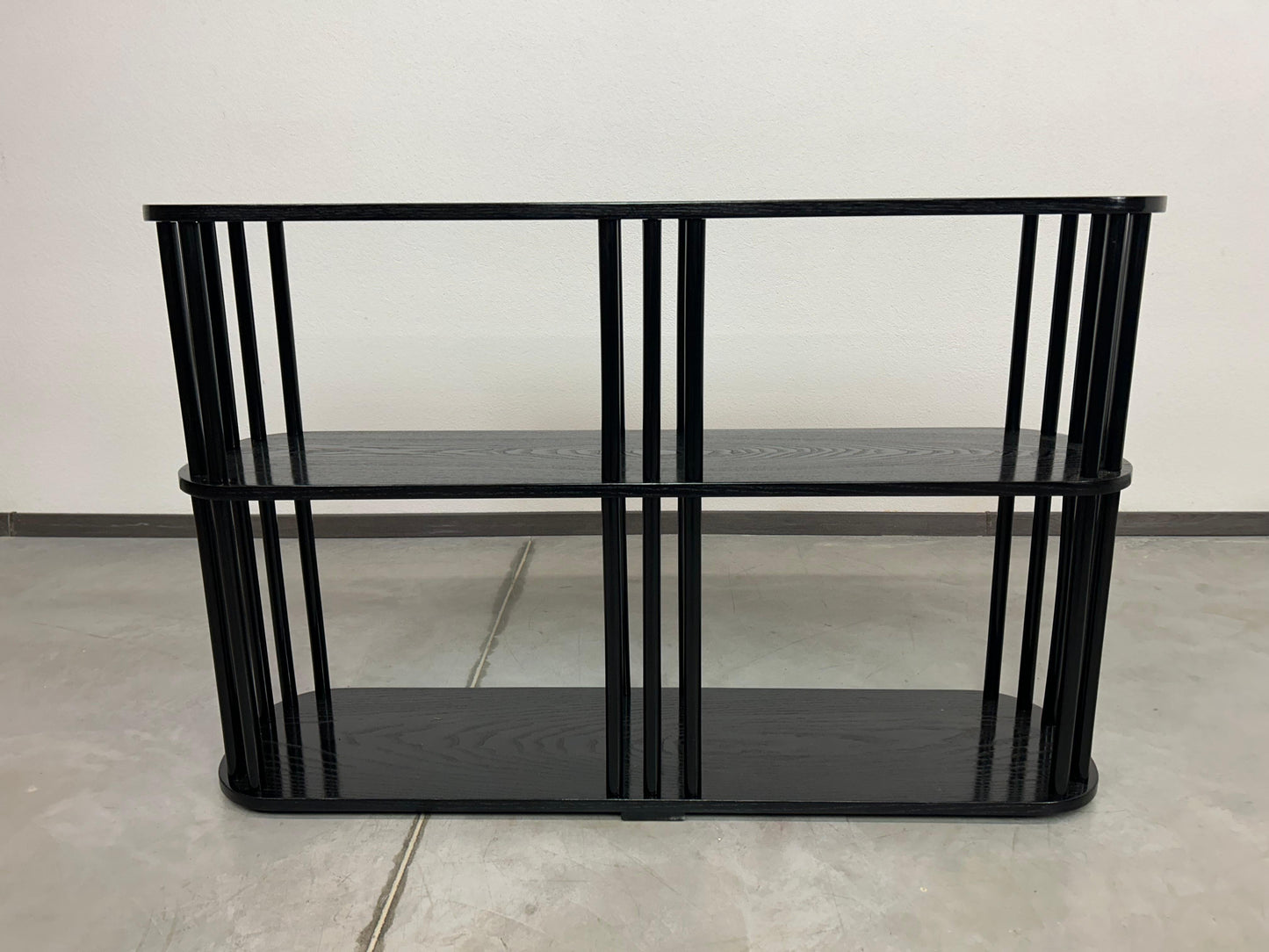 Black Art Deco Étagère – 1920s Beech Wood, Restored