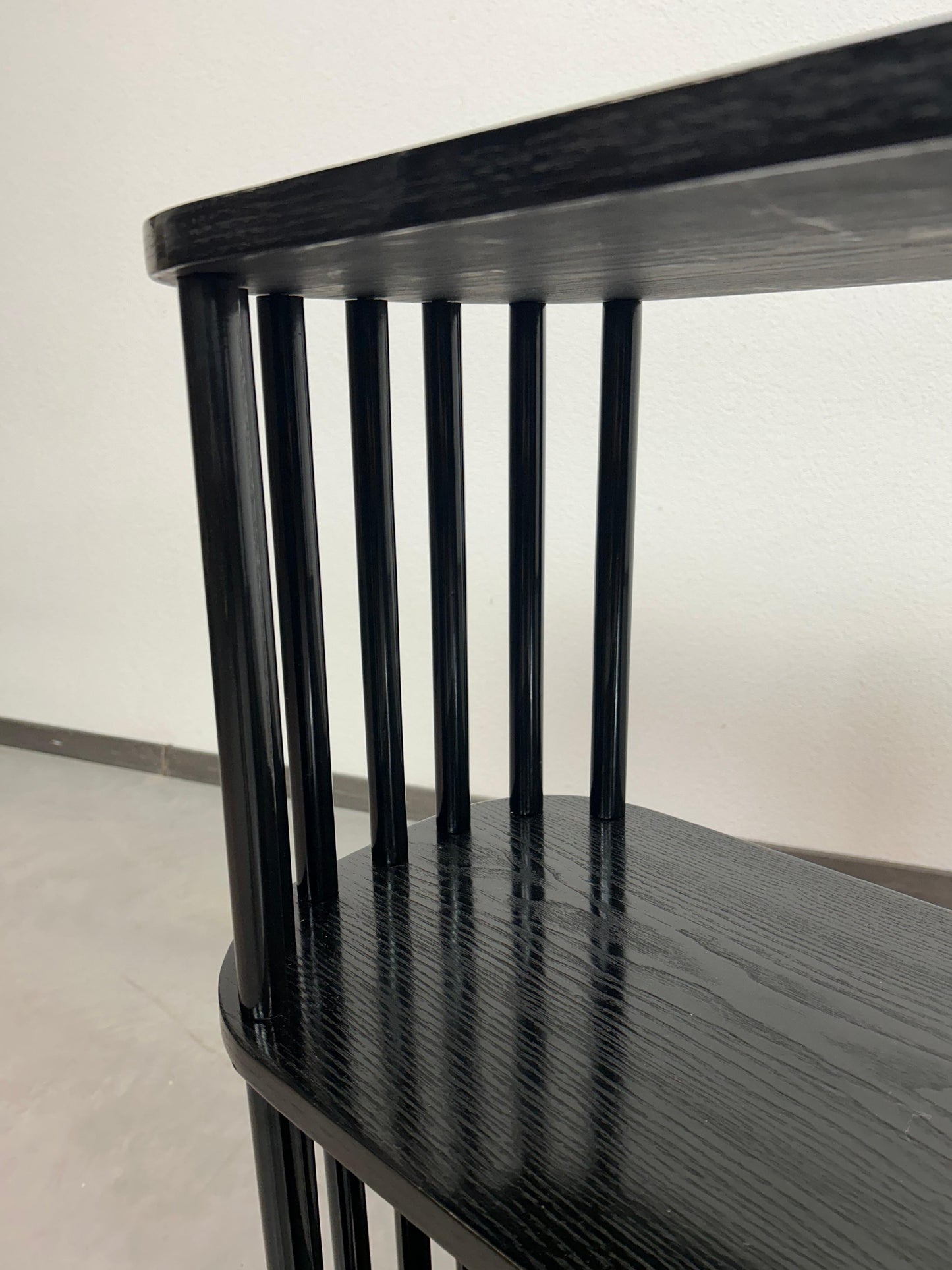 Black Art Deco Étagère – 1920s Beech Wood, Restored