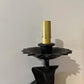 Pair of electrified Serpent Sconces finish in a gunmetal wrought iron finish