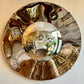 Distressed Bronze and Silver Concave Wall Mirror – Frameless Design