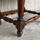 Antique Spanish Carved Walnut End Table or Nightstand with 2 Drawers