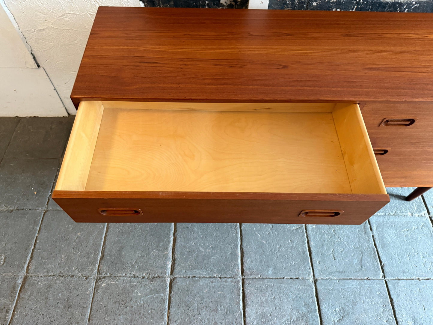 Mid-Century Danish Modern Teak 6-Drawer Dresser Credenza by Drylund