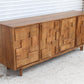 Mondrian Brutalist Four-Door Credenza – Mango Wood