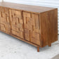 Mondrian Brutalist Four-Door Credenza – Mango Wood