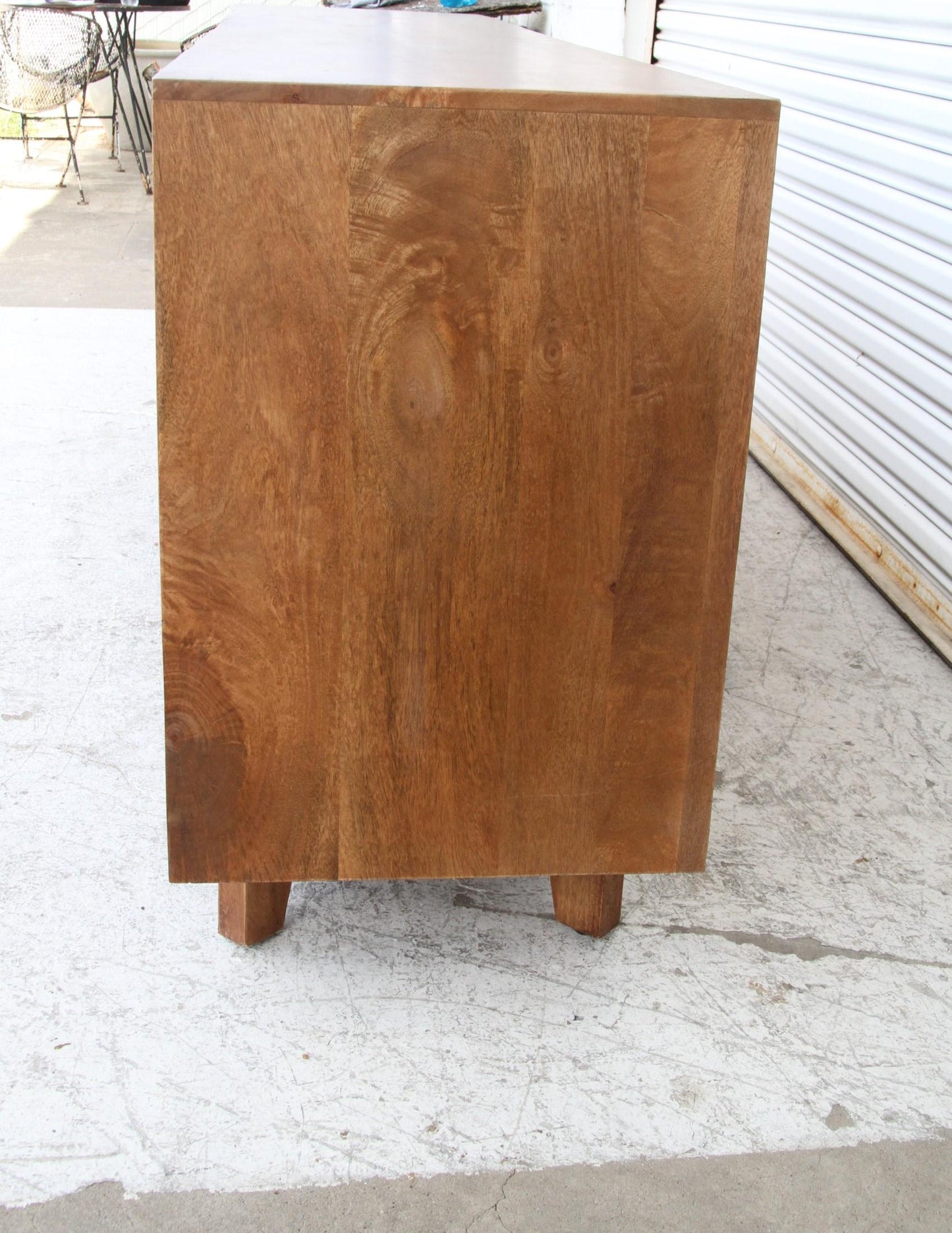 Mondrian Brutalist Four-Door Credenza – Mango Wood