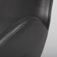 Set of Egg Lounge Chairs – Black Aniline Leather, Iconic Design
