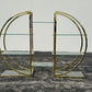Vintage 1970s Circular Brass & Glass Room Divider Étagère – Mid-Century Modern