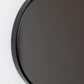 Orbis XL Round Wall Mirror – Black Tinted Glass with Black Powder-Coated Frame