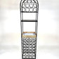 Vintage 1960s Arthur Umanoff Iron & Rattan Wine Rack with Shelves