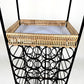 Vintage 1960s Arthur Umanoff Iron & Rattan Wine Rack with Shelves