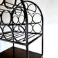Vintage 1960s Arthur Umanoff Iron & Rattan Wine Rack with Shelves