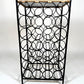Vintage 1960s Arthur Umanoff Iron & Rattan Wine Rack with Shelves