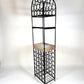 Vintage 1960s Arthur Umanoff Iron & Rattan Wine Rack with Shelves
