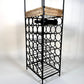 Vintage 1960s Arthur Umanoff Iron & Rattan Wine Rack with Shelves