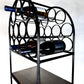 Vintage 1960s Arthur Umanoff Iron & Rattan Wine Rack with Shelves