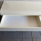 Postmodern Off-White Gloss Laminate Waterfall 6-Drawer Dresser with Chrome Trim