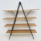 Vintage 1980s Postmodern Minimalist Wall Shelves – Metal & Wood