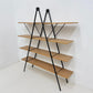 Vintage 1980s Postmodern Minimalist Wall Shelves – Metal & Wood